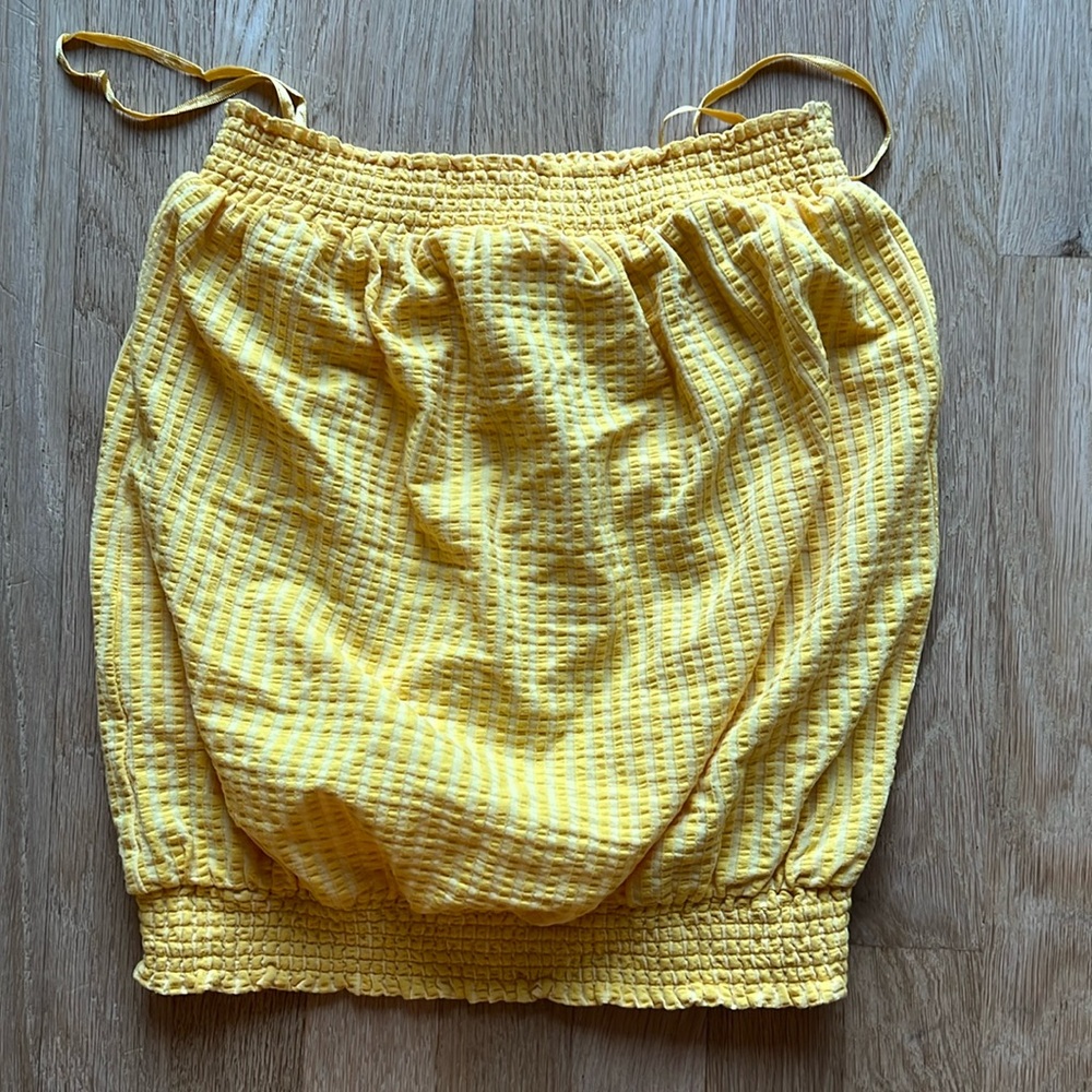 EUC Anthropologie yellow tube top XS